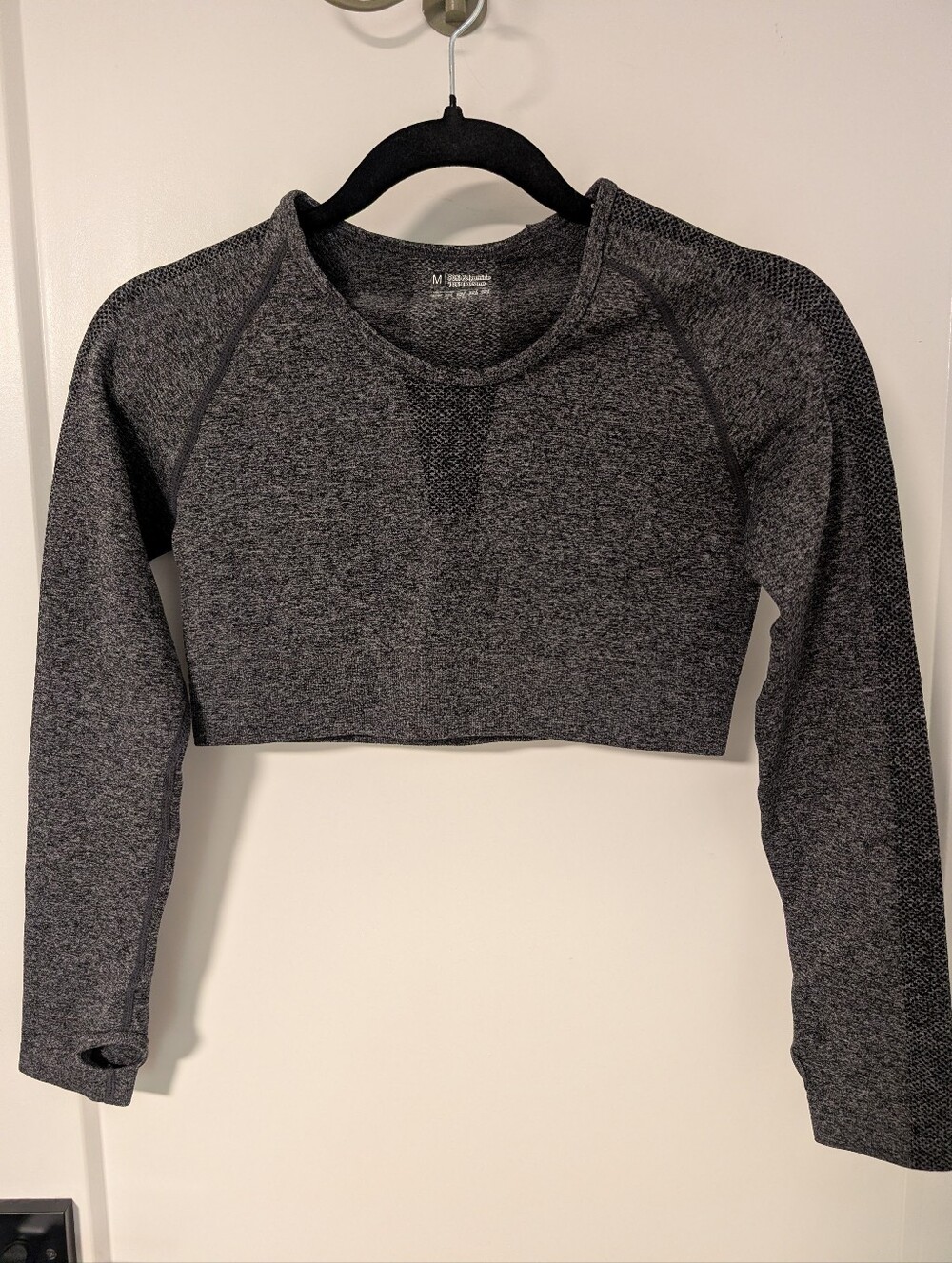 Dark Gray Cropped Workout Top